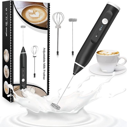 2-in-1 USB Rechargeable Milk Frother & Egg Whisk