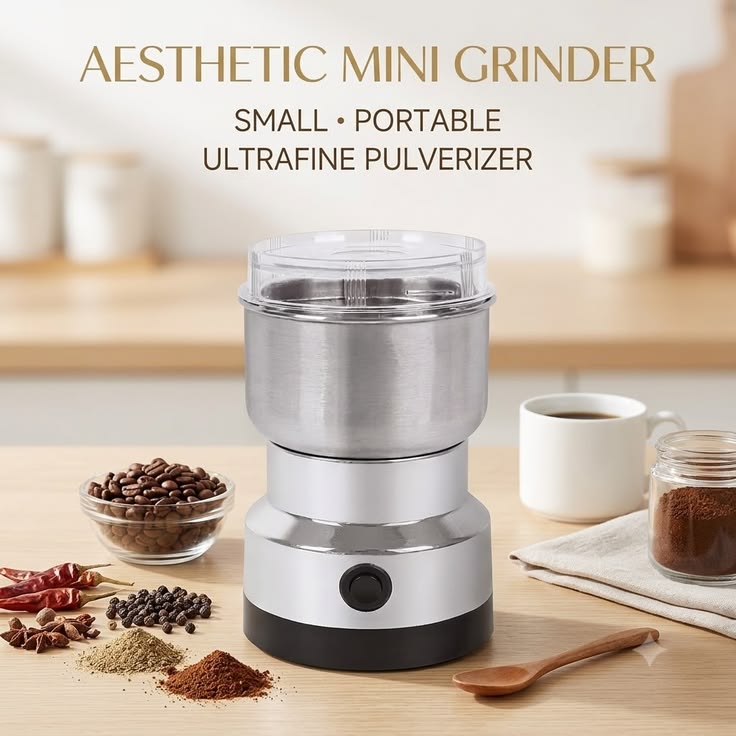 Electric Stainless Steel Spice & Coffee Grinder