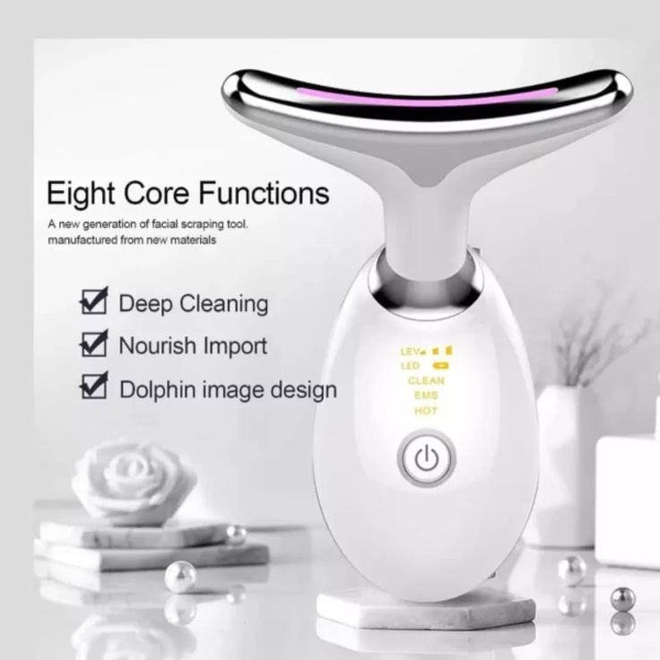 Rechargeable LED Face & Neck Beauty Massager