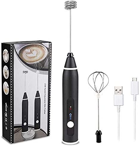 2-in-1 USB Rechargeable Milk Frother & Egg Whisk