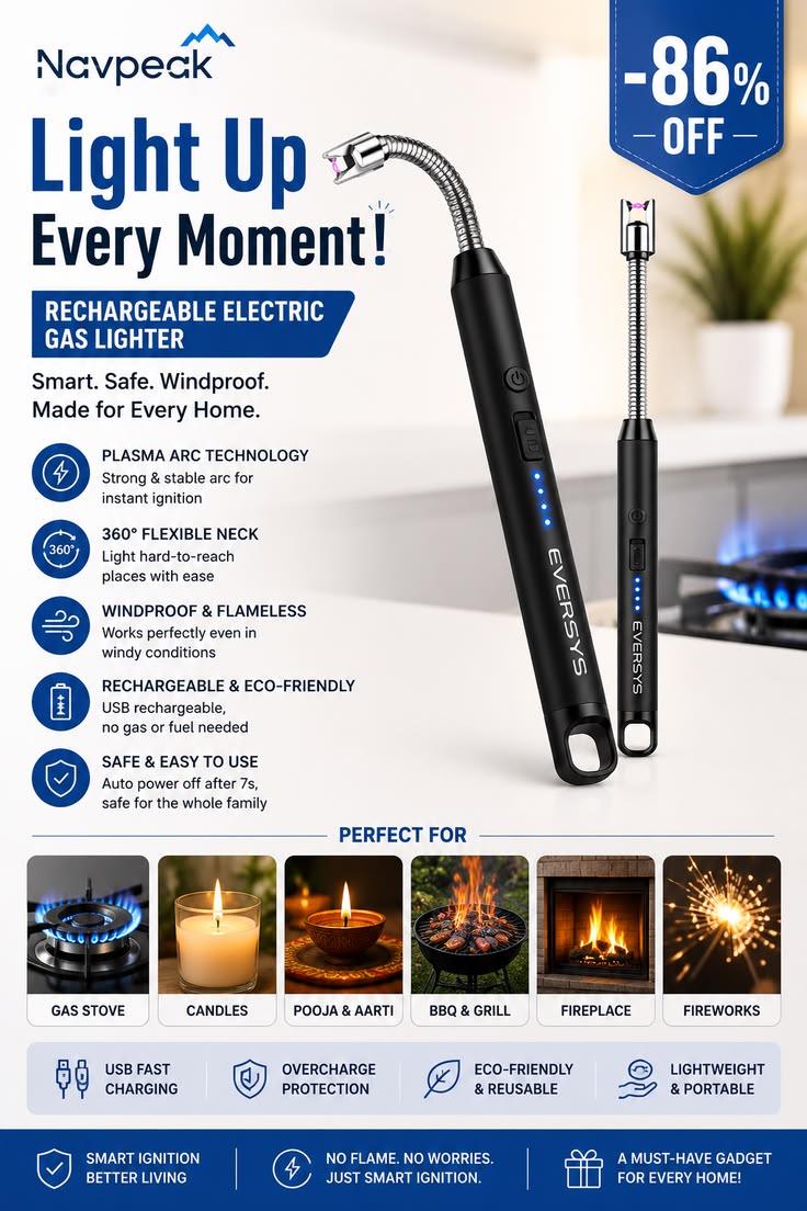 Rechargeable Electric Plasma Arc Lighter