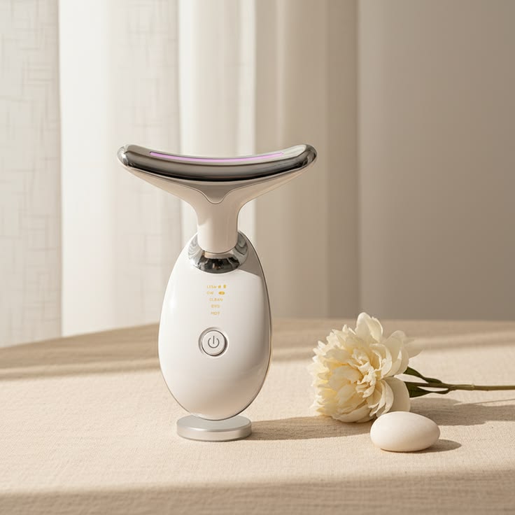 Rechargeable LED Face & Neck Beauty Massager